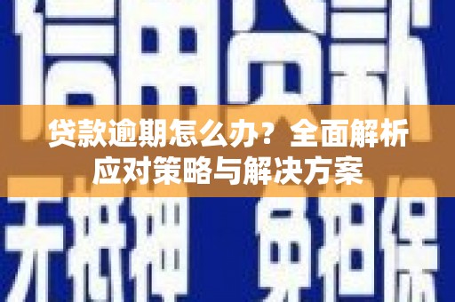 中卫贷款逾期怎么办？全面解析应对策略与解决方案