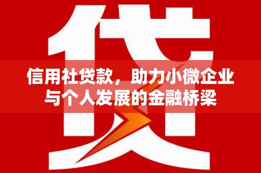 中卫信用社贷款，助力小微企业与个人发展的金融桥梁