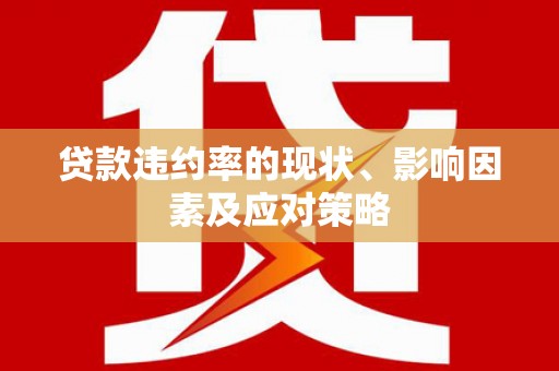 中卫贷款违约率的现状、影响因素及应对策略