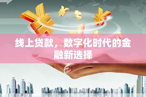 中卫线上贷款，数字化时代的金融新选择