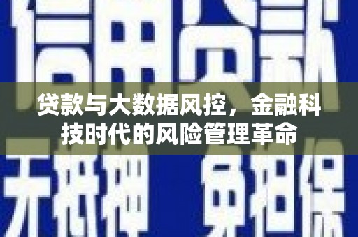中卫贷款与大数据风控，金融科技时代的风险管理革命