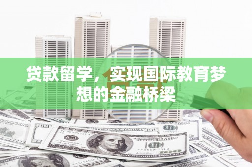 中卫贷款留学，实现国际教育梦想的金融桥梁