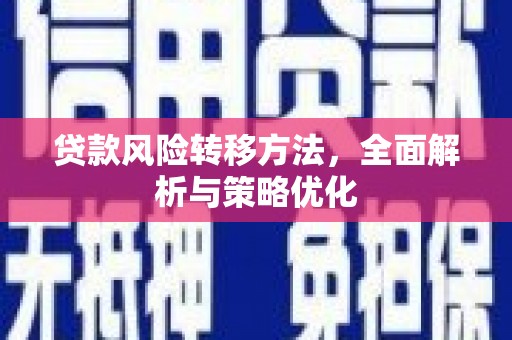 中卫贷款风险转移方法，全面解析与策略优化