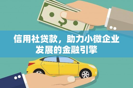中卫信用社贷款，助力小微企业发展的金融引擎