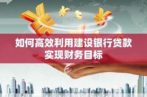 中卫如何高效利用建设银行贷款实现财务目标