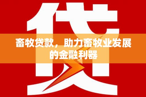 中卫畜牧贷款，助力畜牧业发展的金融利器