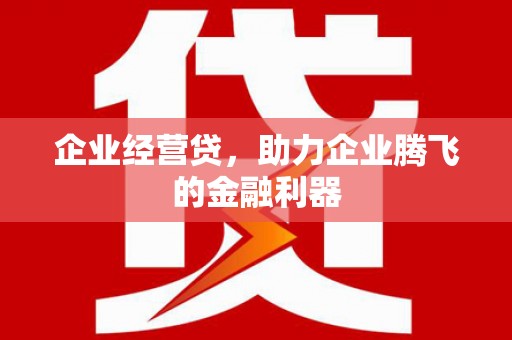 中卫企业经营贷，助力企业腾飞的金融利器