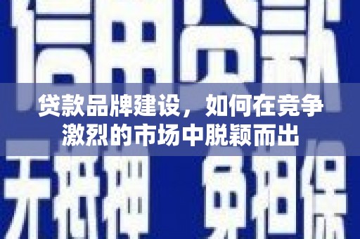 中卫贷款品牌建设，如何在竞争激烈的市场中脱颖而出