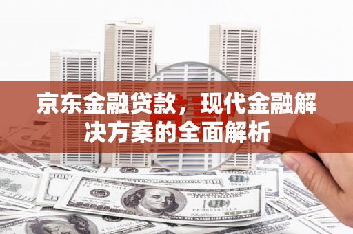 中卫京东金融贷款，现代金融解决方案的全面解析