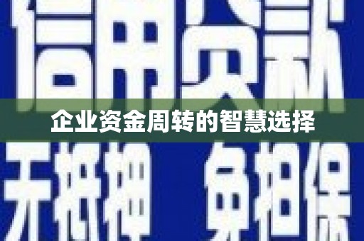 中卫企业资金周转的智慧选择
