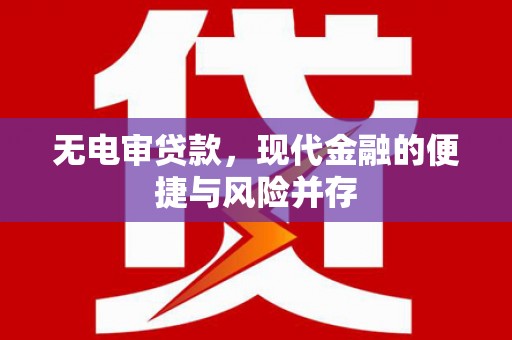 中卫无电审贷款，现代金融的便捷与风险并存