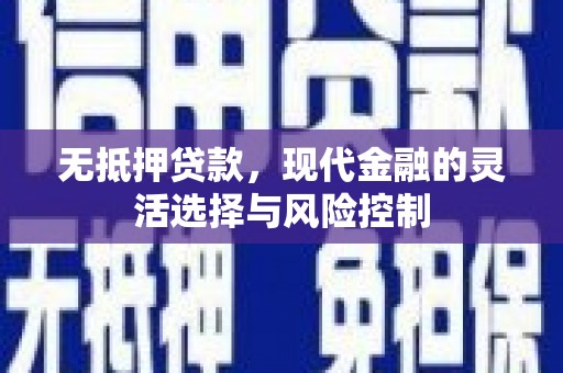 中卫无抵押贷款，现代金融的灵活选择与风险控制