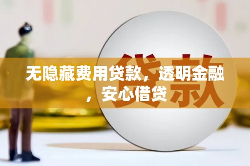 中卫无隐藏费用贷款，透明金融，安心借贷