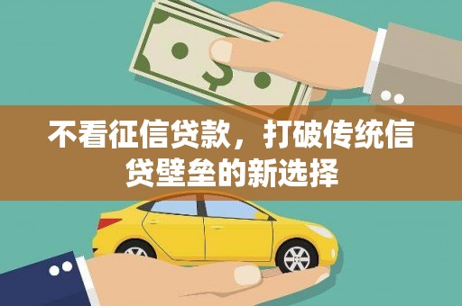 中卫不看征信贷款，打破传统信贷壁垒的新选择