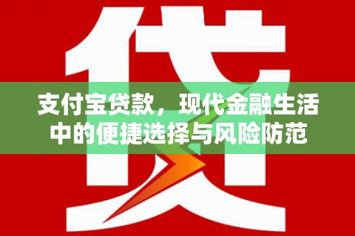 中卫支付宝贷款，现代金融生活中的便捷选择与风险防范