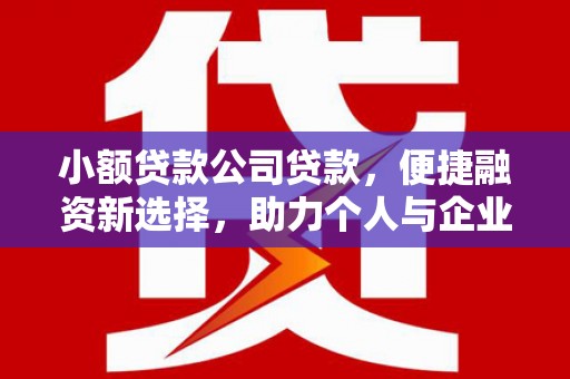 中卫小额贷款公司贷款，便捷融资新选择，助力个人与企业成长