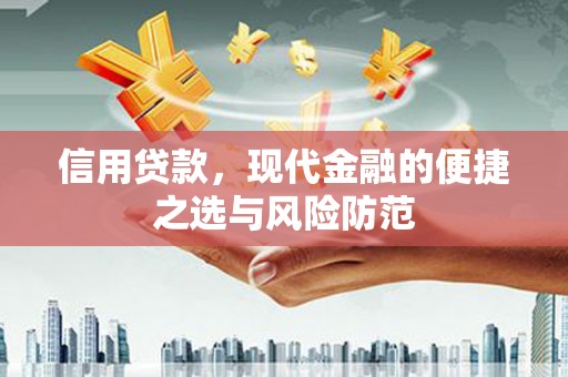 中卫信用贷款，现代金融的便捷之选与风险防范