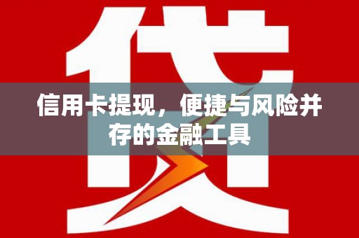 中卫信用卡提现，便捷与风险并存的金融工具