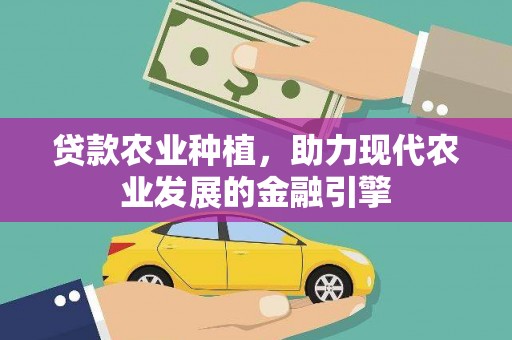 中卫贷款农业种植，助力现代农业发展的金融引擎