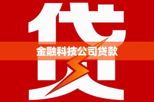 中卫金融科技公司贷款