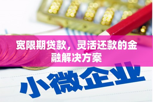 中卫宽限期贷款，灵活还款的金融解决方案