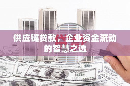 中卫供应链贷款，企业资金流动的智慧之选