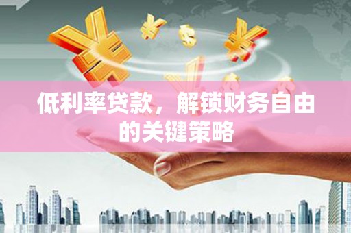 中卫低利率贷款，解锁财务自由的关键策略