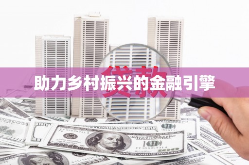 中卫助力乡村振兴的金融引擎