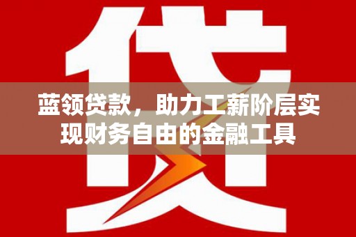 中卫蓝领贷款，助力工薪阶层实现财务自由的金融工具