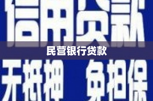 中卫民营银行贷款