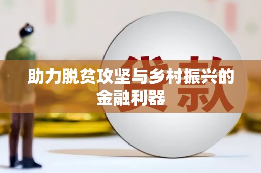 中卫助力脱贫攻坚与乡村振兴的金融利器