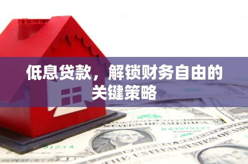 中卫低息贷款，解锁财务自由的关键策略