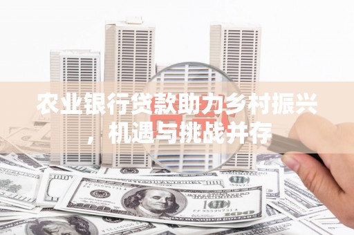 中卫农业银行贷款助力乡村振兴，机遇与挑战并存