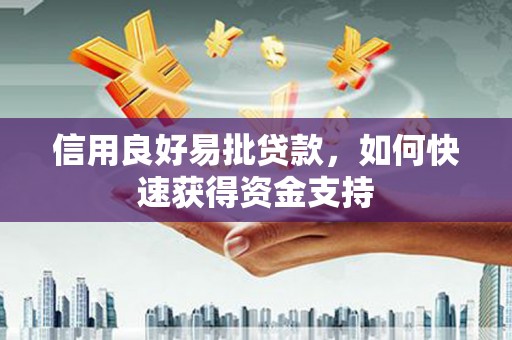 中卫信用良好易批贷款，如何快速获得资金支持