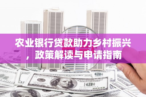 中卫农业银行贷款助力乡村振兴，政策解读与申请指南