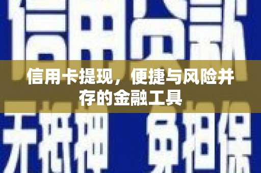 中卫信用卡提现，便捷与风险并存的金融工具