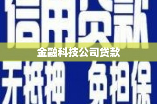 中卫金融科技公司贷款