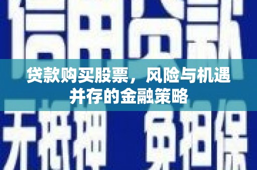中卫贷款购买股票，风险与机遇并存的金融策略