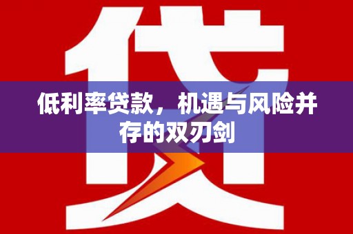 中卫低利率贷款，机遇与风险并存的双刃剑