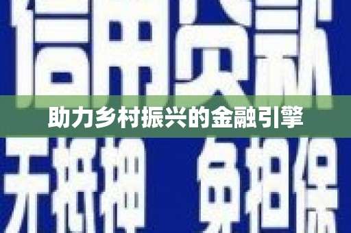 中卫助力乡村振兴的金融引擎