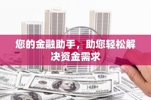 中卫您的金融助手，助您轻松解决资金需求