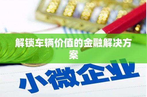 中卫解锁车辆价值的金融解决方案