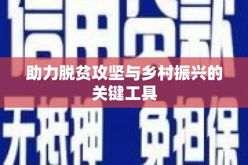 中卫助力脱贫攻坚与乡村振兴的关键工具