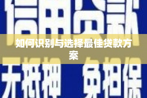 中卫如何识别与选择最佳贷款方案