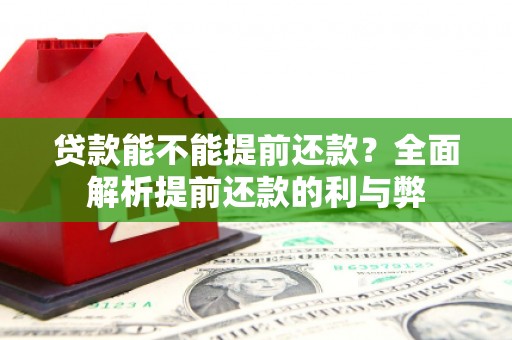 中卫贷款能不能提前还款？全面解析提前还款的利与弊